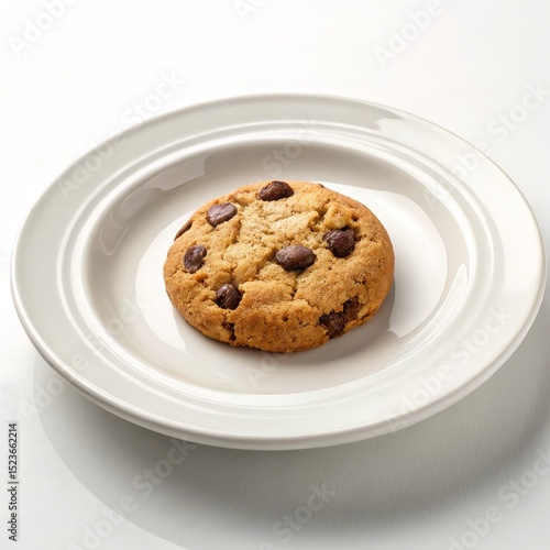Chocolate Chip Cookie on Wh...