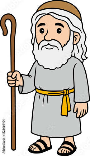 성경 인물 모세 벡터