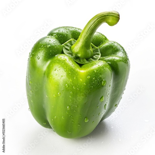 Fresh Green Bell Pepper wit...