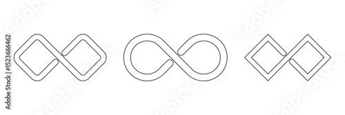 infinity icon set vector infinite, eternity, infinity, endless, loop, unlimited, icons, symbol
