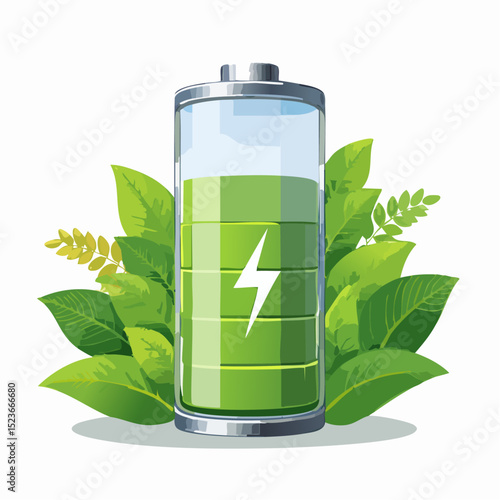 Battery Icon Metaphor – Depletion from Work, Recharge Through Nature