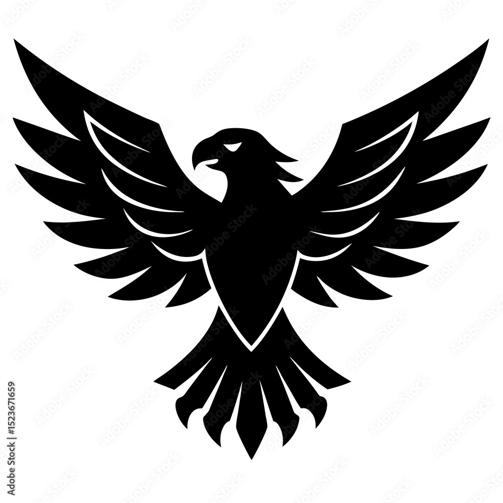 Fototapeta premium Eagle vector silhouette
