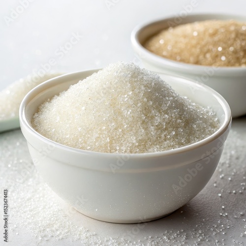 White and Brown Sugar in Bo...