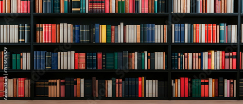 Full Bookshelves Filled With Books