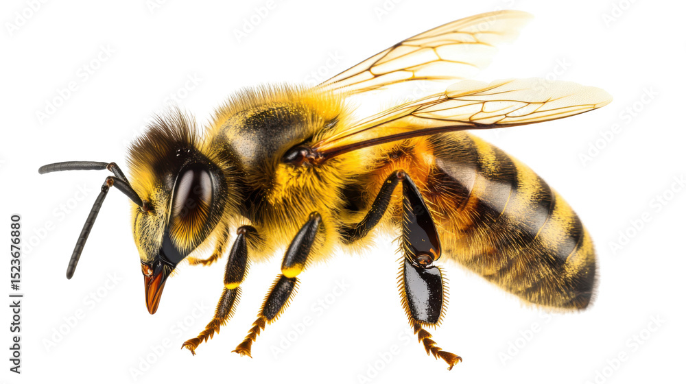 honey bee on white background honey bee on white background