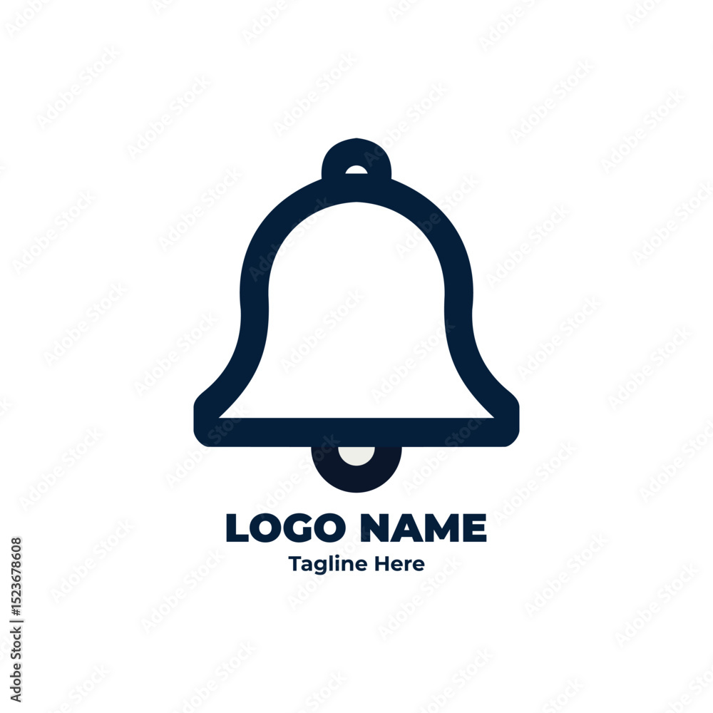 Obraz premium Vector bell logo symbol bell outline bell graphic bell clean bell for mobile application UI notification professional identity elegant branding concept design template