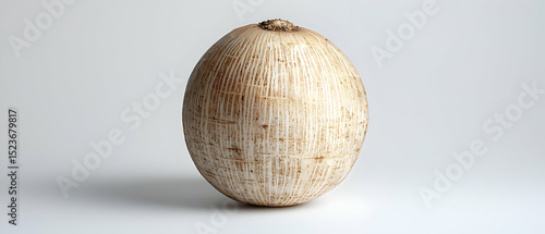 Beige And Brown Textured Sphere On White Background