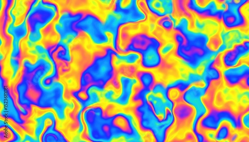 Colorful abstract thermal map texture with fluid heat patterns and vibrant topographic effect