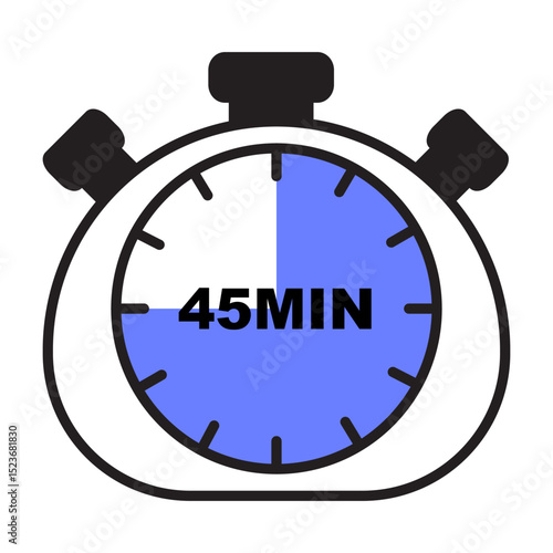 Time for Action Stopwatch Icon Symbol for Speed and Accuracy