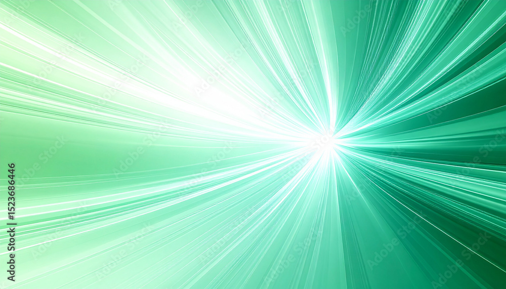 Fototapeta premium 明るい緑の光が広がる抽象背景