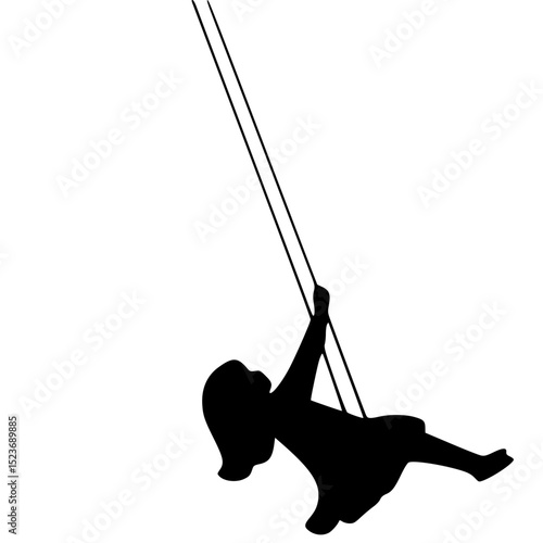 silhouette of a swing