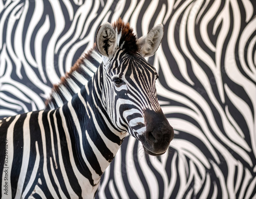 zebra close up portrait