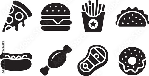 Hot dog with ketchup & mustard

Hot dog with steam lines (to show it's hot)

Silhouette style or line art style

Cute cartoon version for kids menu