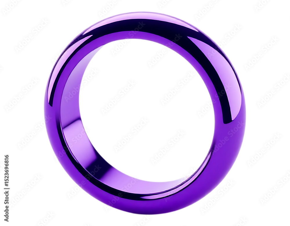 Glossy 3D Purple Ring Rendered Glossy 3D Purple Ring Rendered