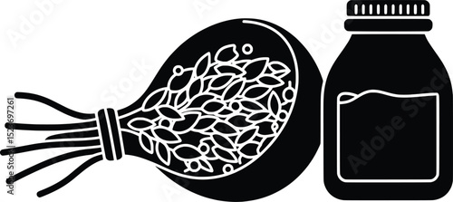 Herbal Remedy Vector Illustration of Natural Healing