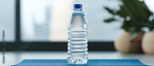 Clear Plastic Water Bottle On Mat
