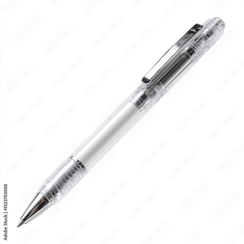 Naklejka premium A ballpoint pen with translucent casing