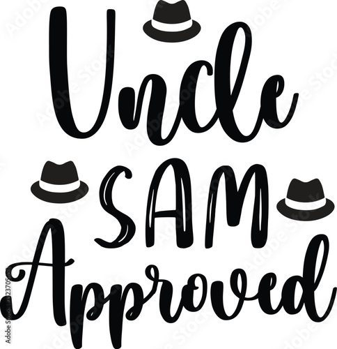 Patriotic 4th of July SVG Typography Design