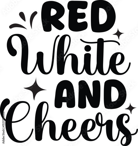 Patriotic 4th of July SVG Typography Design