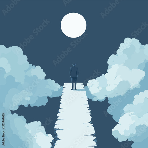 Risk or challenge to reach success achievement