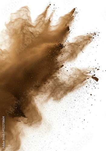 Dust explosion effect brown dirt backdrop