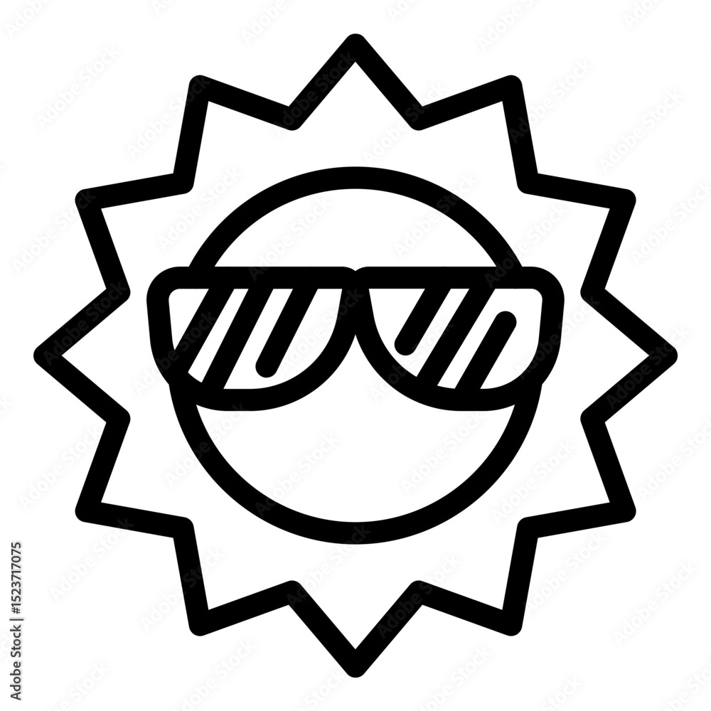 Cool Summer Sun Icon Cool Summer Sun Icon