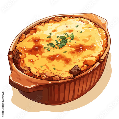 Baked Doria Rice Gratin with Golden Cheese Crust