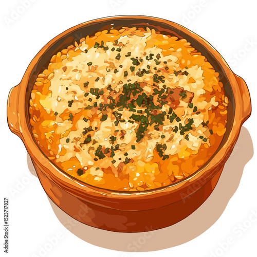 Baked Doria Rice Gratin with Golden Cheese Crust