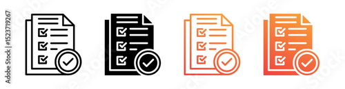 Validity Multiple Style Icon Set Vector 