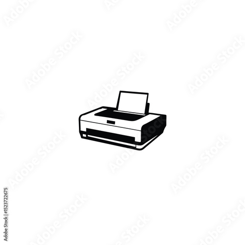 Flat silhouette of a compact serum electrolyte analyzer on white background