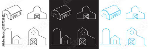 Icons related to barn. Vector pictograms of body organs icon. Vector for websites, mobile interfaces, presentations, banner, visual branding etc. Vector illustration. EPS 10