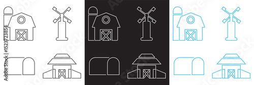 Icons related to barn. Vector pictograms of body organs icon. Vector for websites, mobile interfaces, presentations, banner, visual branding etc. Vector illustration. EPS 10