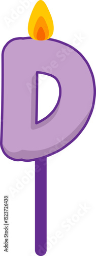 Colorful Birthday Candle Numbers and Letters
