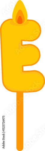 Colorful Birthday Candle Numbers and Letters