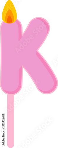 Colorful Birthday Candle Numbers and Letters