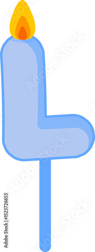 Colorful Birthday Candle Numbers and Letters