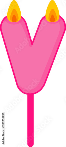 Colorful Birthday Candle Numbers and Letters