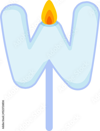 Colorful Birthday Candle Numbers and Letters