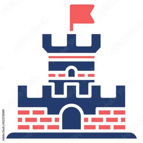 Fortress Tower solid color icon