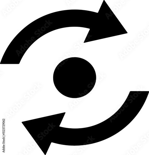Circular Arrows Reload Icon Vector - Refresh Symbol Design