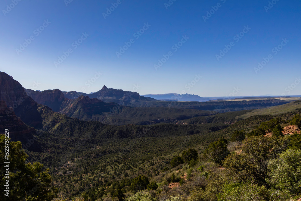 Naklejka premium Scenic views from the Kolab Canyon area of Zion National Park in Utah