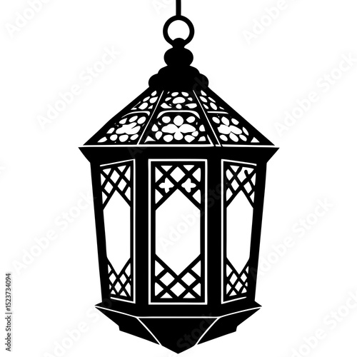 Wallpaper Mural Elegant lantern with islamic pattern silhouette vector illustration  Torontodigital.ca