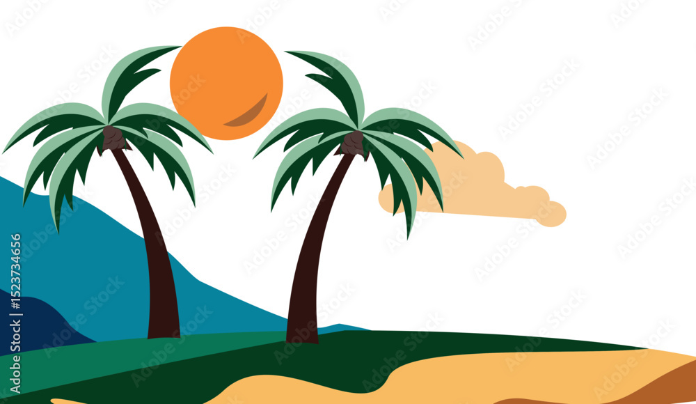 Obraz premium palm trees on the beach