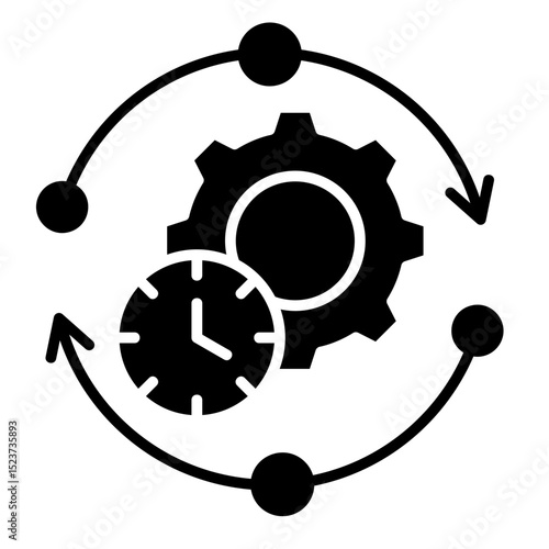 Efficiency Gear  Icon Element For Design	