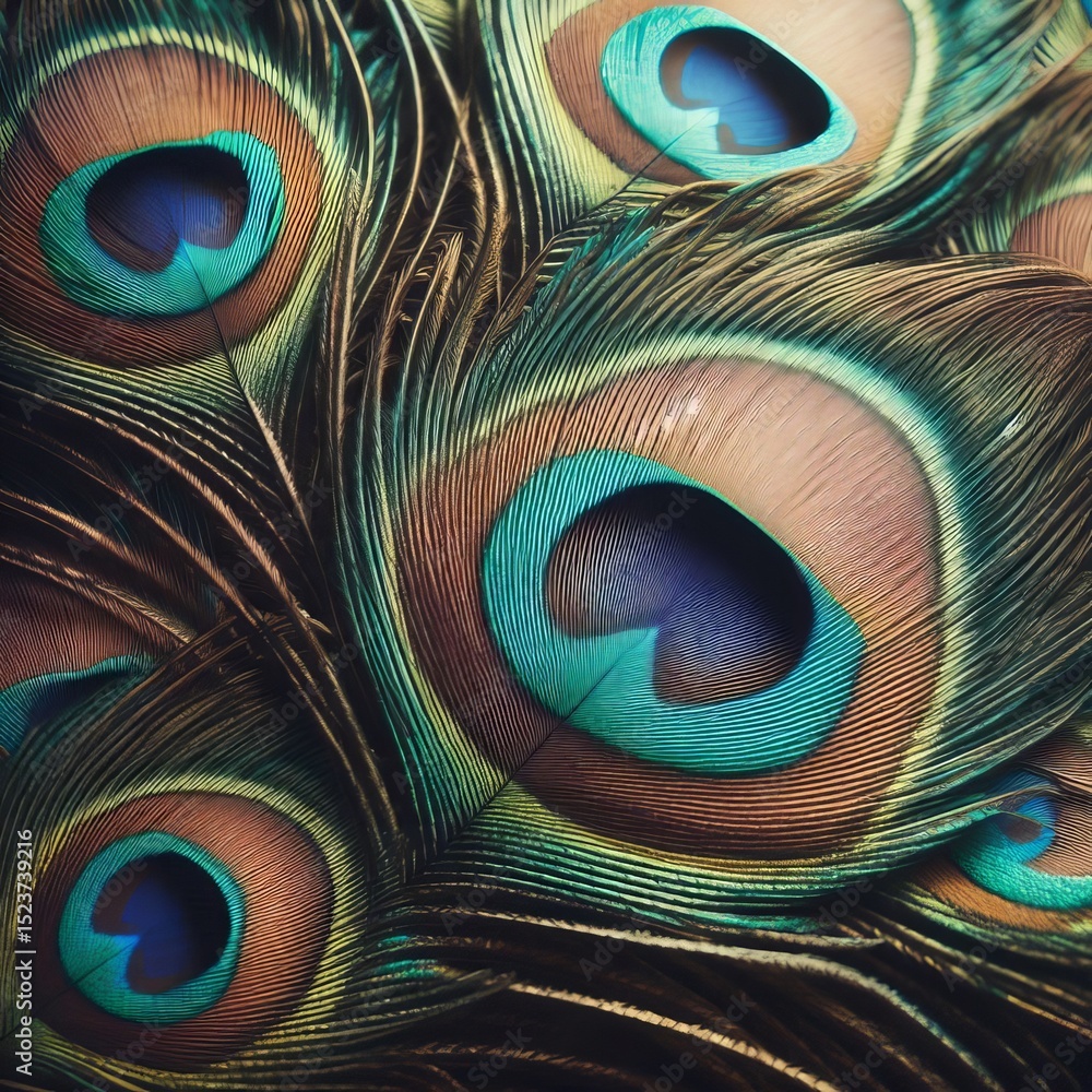 Obraz premium Peacock Feather Eyespots