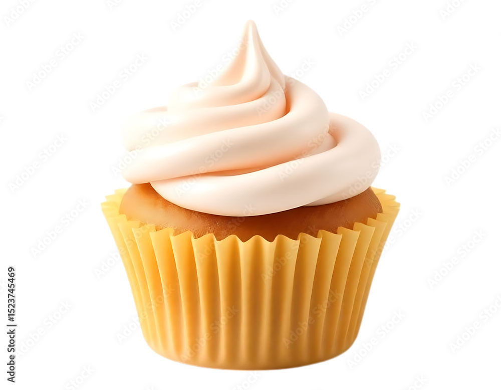Delicious Frosted Cupcake Isolated on Transparent Background Delicious Frosted Cupcake Isolated on Transparent Background