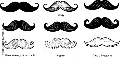 mustache clipart black and white clipart mustache clipart black and white