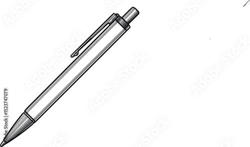 High quality photo of pen on white background.