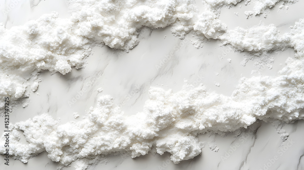 Fototapeta premium Culinary artistry creating whipped fluffy texture on pure white surface ideal for food photography