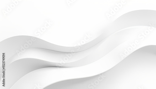 Wallpaper Mural Abstract white wavy lines in a smooth, flowing design. Layers of curves create a dynamic, three-dimensional effect. Torontodigital.ca